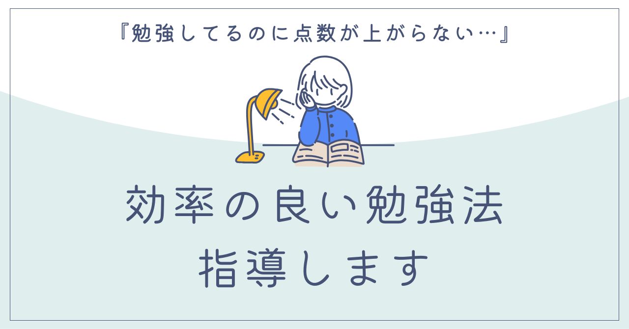 効率の良い勉強法指導いたします