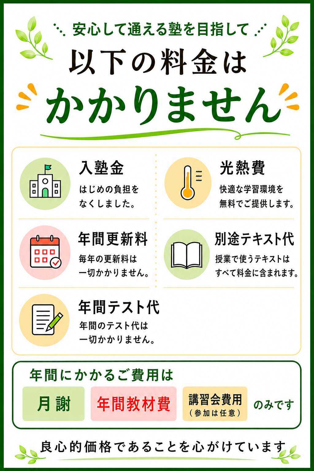 以下の料金かかりません