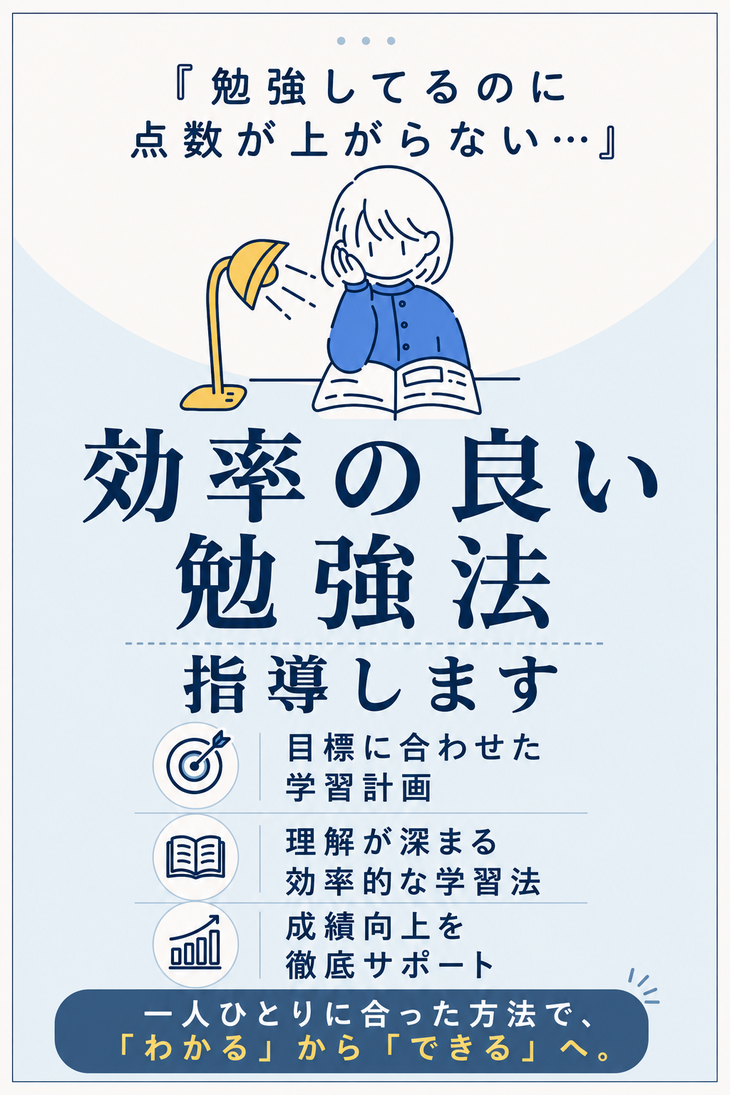 効率の良い勉強法指導いたします